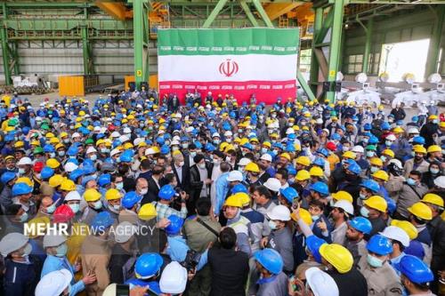 رئیس جمهور از کارخانه فولاد خرمشهر دیدن کرد